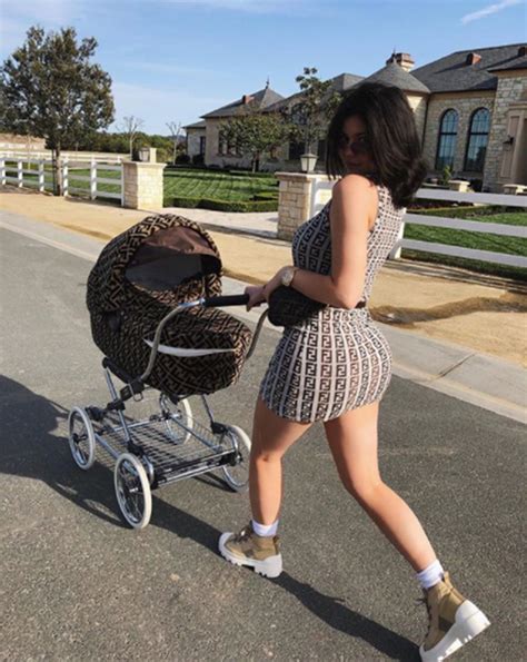 kylie jenner in fendi dress|Kylie Jenner Wears All Fendi to Walk Her Baby .